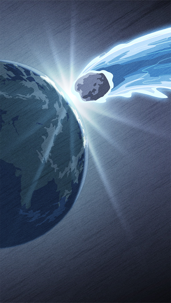 A large asteroid