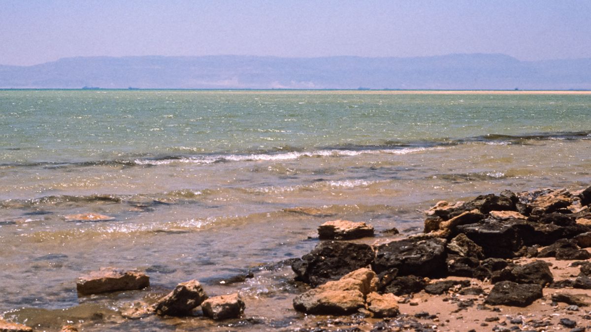 Picture B : A view of the Red Sea from Sinai where the Israelites possibly crossed