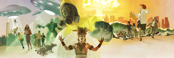 Scenes depicting doomsday scenarios