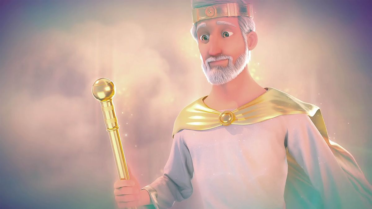 A scene from the video “Become Jehovah’s Friend​—The Greatest Act of Love.” Jesus as a heavenly King.